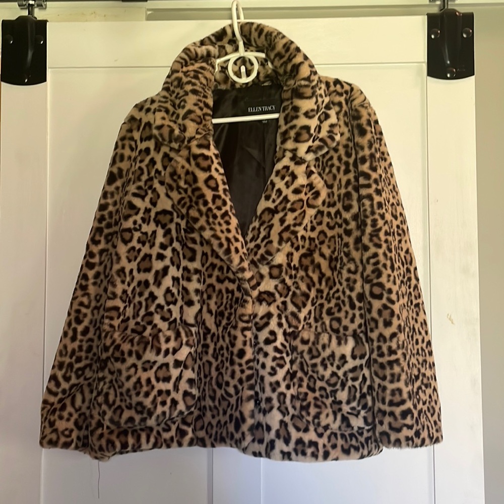 Ellen Tracy faux fur jacket